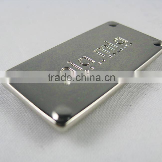 metal handbag nameplate
