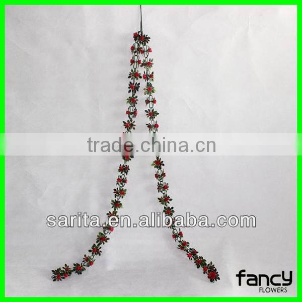 beautiful artificial flowers in artificial cane