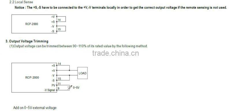 Mean Well 2000w 24v with PFC function High efficiency High Power density Front End Power supply