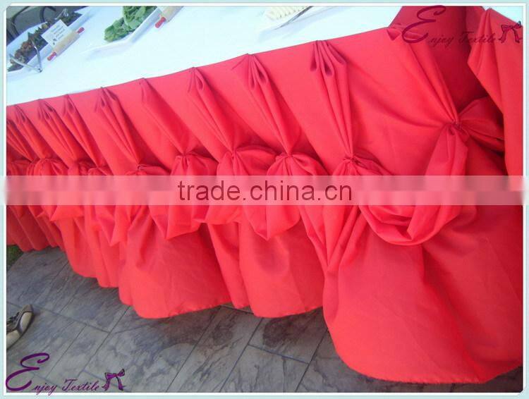 YHK#82 fancy table skirt - polyester banquet wedding wholesale chair cover sash table cloth skirt linen