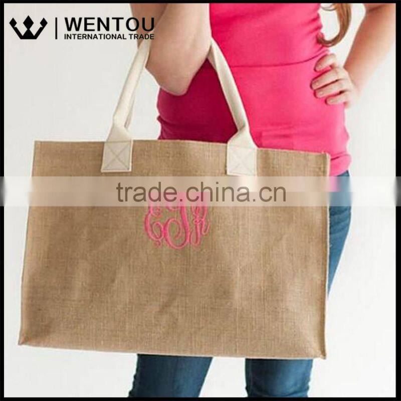 Wholesale Personalized Burlap Tote Bag