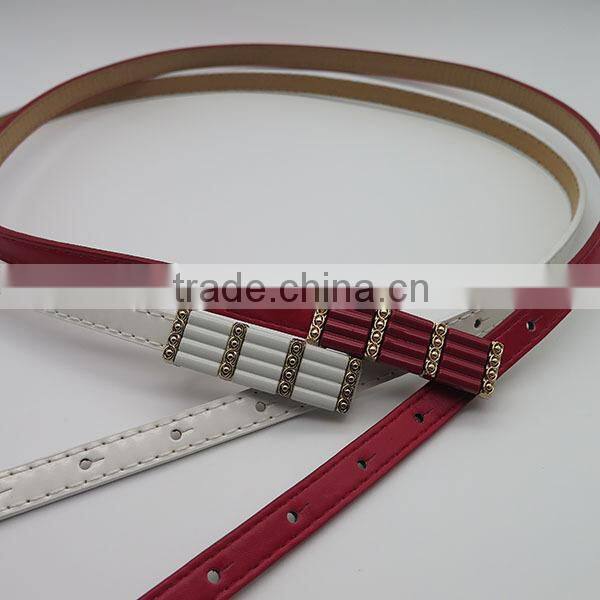 Lady's fashion belt with alloy buckle for dress