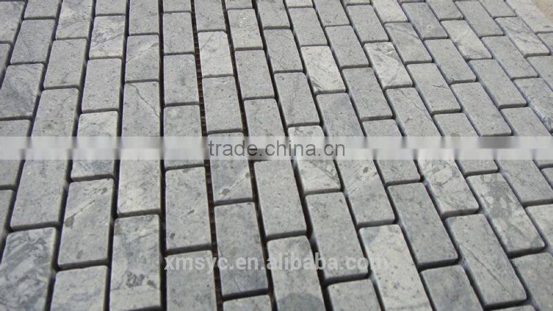 sky blue granite mosaic, cheap mosaic tiles, stone mosaic tile with mesh-back