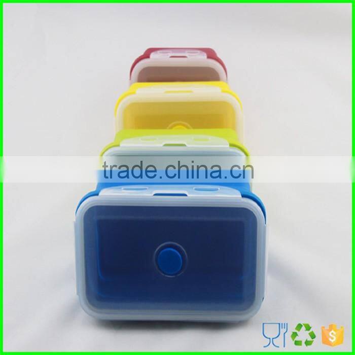 4 Pack (350ML , 540ML , 800ML , 1200ML)Fashionable & Stackable Food Storage Containers, silicone collapsible lunch box