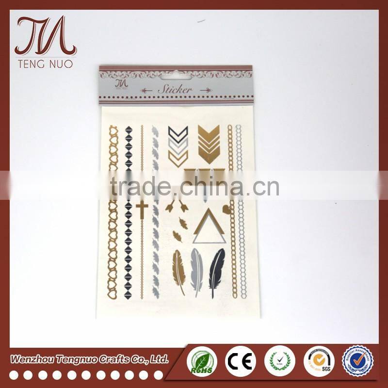 Non-toxic Waterproof Temporary Body Chain Tattoo Sticker