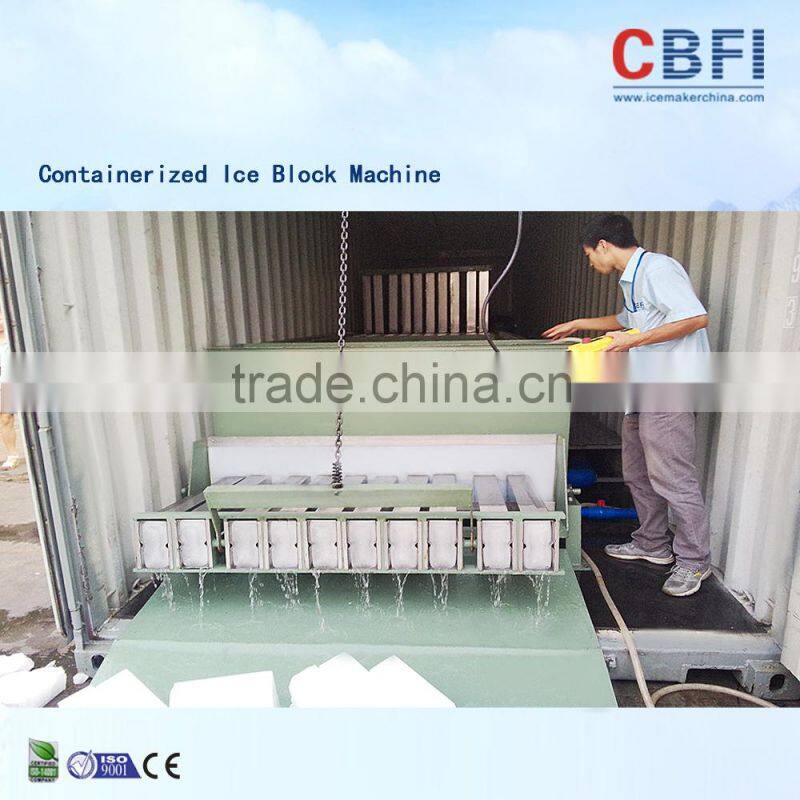 Large containerized block ice machine with new technology for Africa