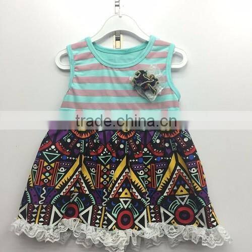 2016 New Arrival Cotton floral Baby Summer Girls Dress