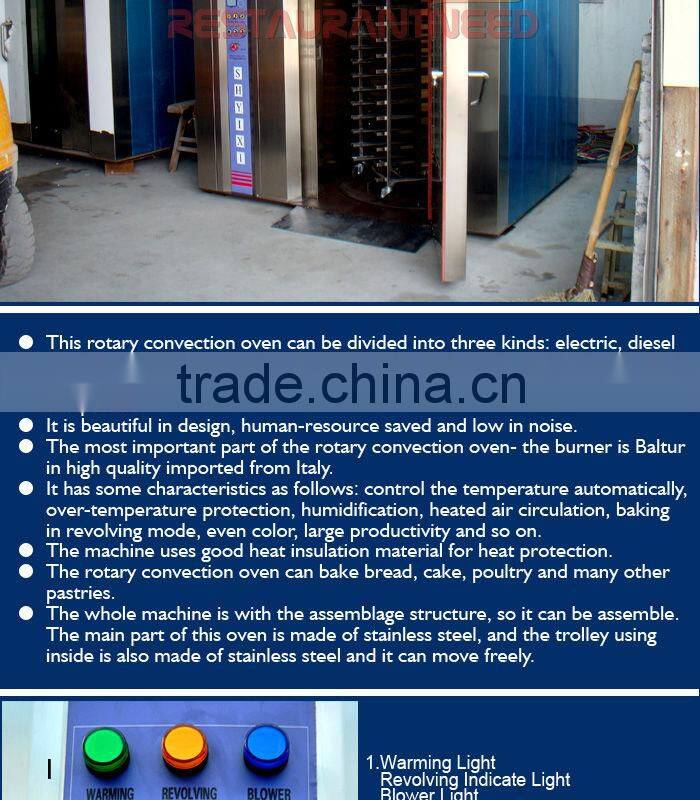 K314 Food & Beverage Electric And Gas And Diesel Oil Rotary Convection Oven