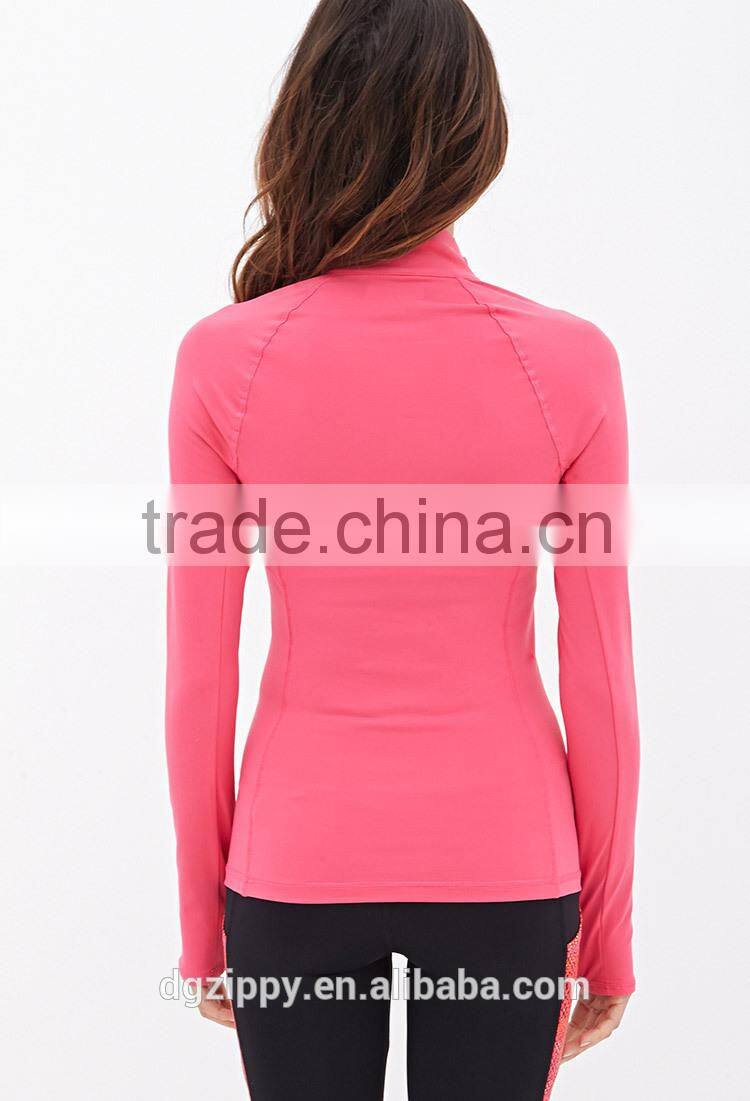 2016 Fashion women jacket high-collar reflective autumn running jacket