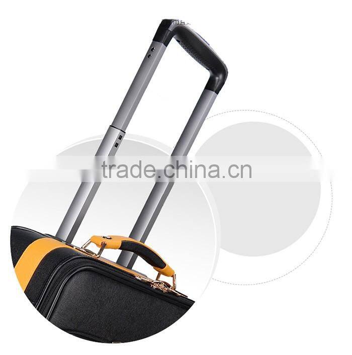 Hot red color popular PU travel luggage bag