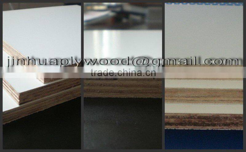 White color polyester overlay plywood in 1220*2440*12mm