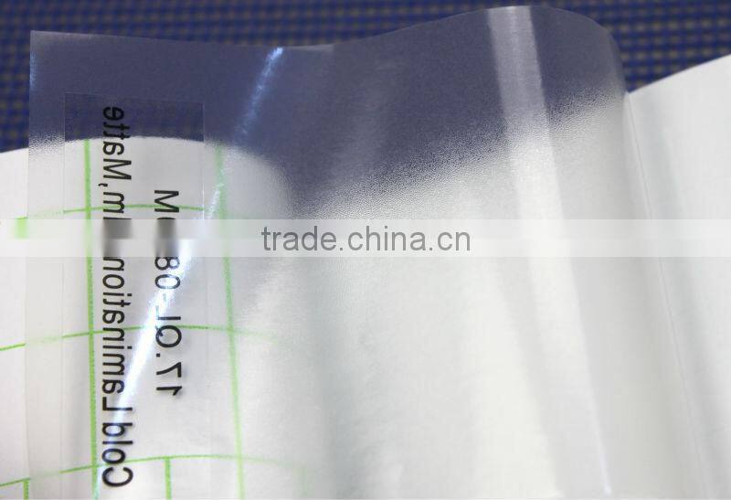 banners usage 100gsm 80micron matte pvc cold film for lamination