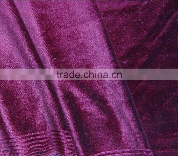 custom color card spandex polyester fabric velvet