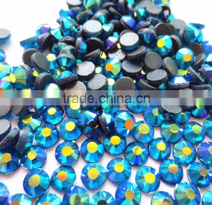 full size and color AB super shine ss20 blue zircon AB dmc rhinestone hot-fix for clothing,bag,shoes