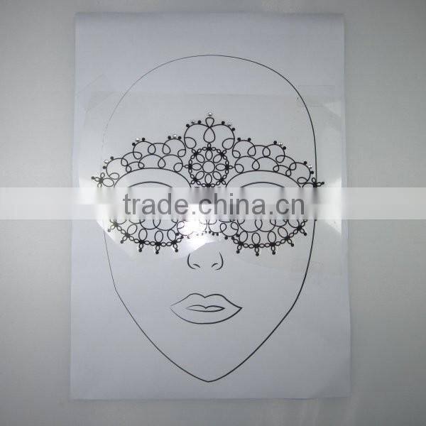 Wholesae Halloween cartoon cat whisker rhinestone temporary eye tattoos crystal eye sticker safe makeup face tattoos factory