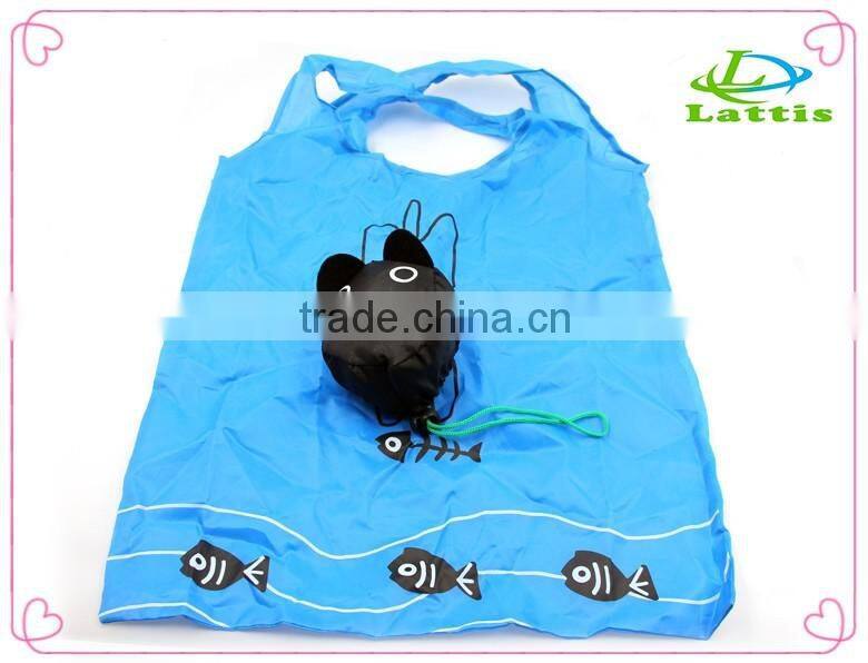 Custom 210 t Ripstop nylon these reusable folding shopping bag with small pouch