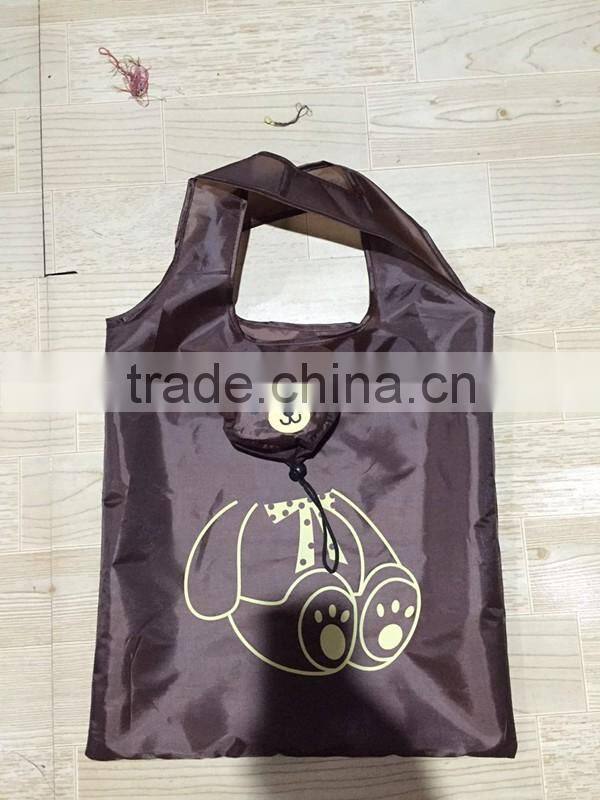 Customized Sublimation Printing Polyester Folding Shopping Bag gift for kids/girl