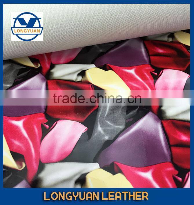 PU Leather Shiny Pattern Fabric Slippers Sandals Leather