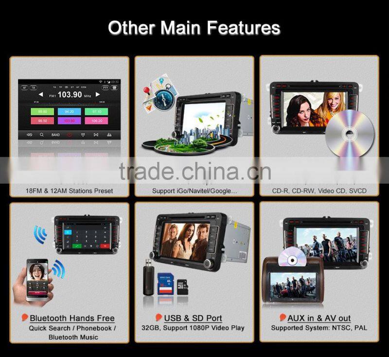 Ownice Quad core android 4.4 car audio player for VW POLO GOLF JETTA support TV OBD wifi DAB mirror link canbus