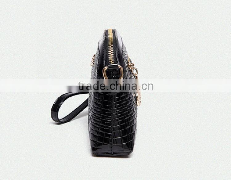 Small Size Shiny PU Leather Lady Bags Messenger Bags Clutch Handbags