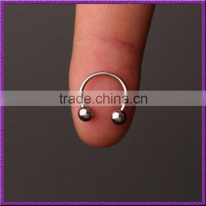 Beautiful Made In China 316L Steel Body Jewelry Hoseshoe Nose Lip Ring
