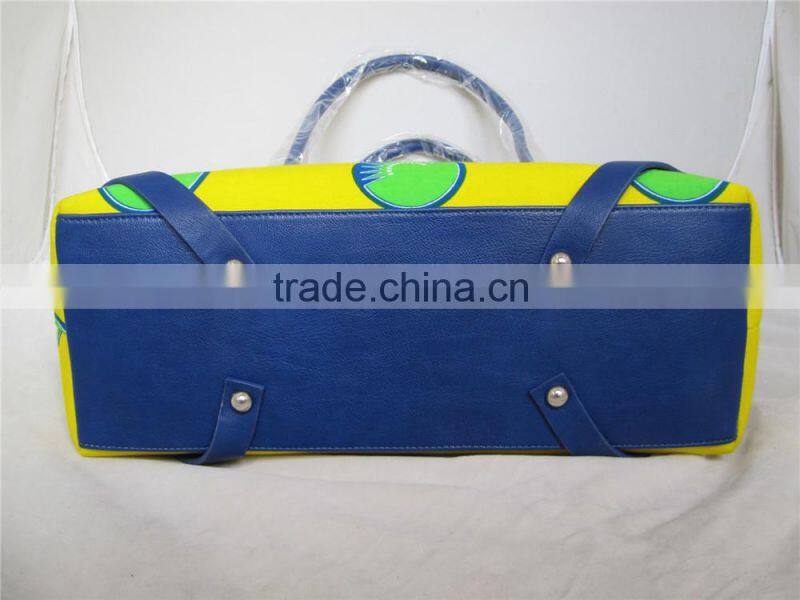 Fashion shoulder bag African printed wax fabric handbag