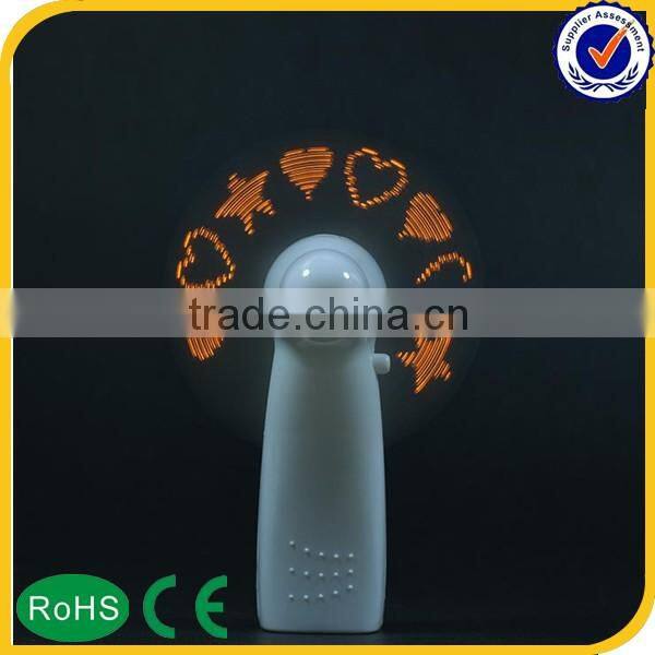 Factory custom portable rechargeable fan with led light