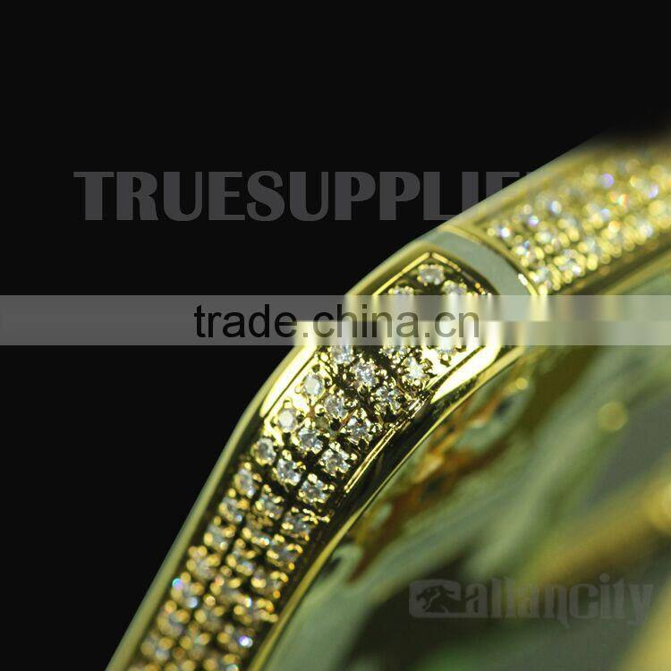 Luxury Wholesale 24kt golden middle plate frame with diamond for Samsung galaxy S6