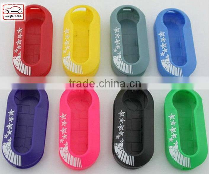 OkeyTech Fiat 500 key cover 3 button for fiat key case for car key cover fiat for key fiat