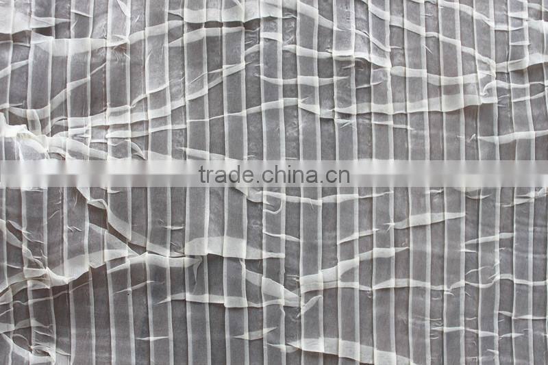 Pleated polyester fabric organza pleating fabric