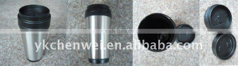 Double wall insulated stainless steel tumbler with black paint coating