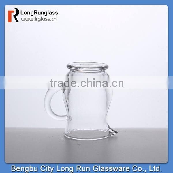 LongRun 3.8oz small glass wine decanter with handle wholesale