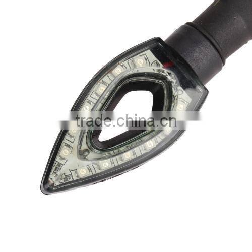 4pcs 12 SMD LED Mini Motorcycle Motorbike Turn Signal Indicators Amber Light + DOP-3X Flasher Relay
