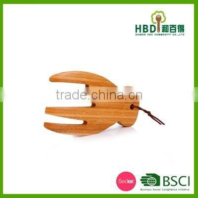 Kitchen bamboo salad server/bamboo salad mixing hand