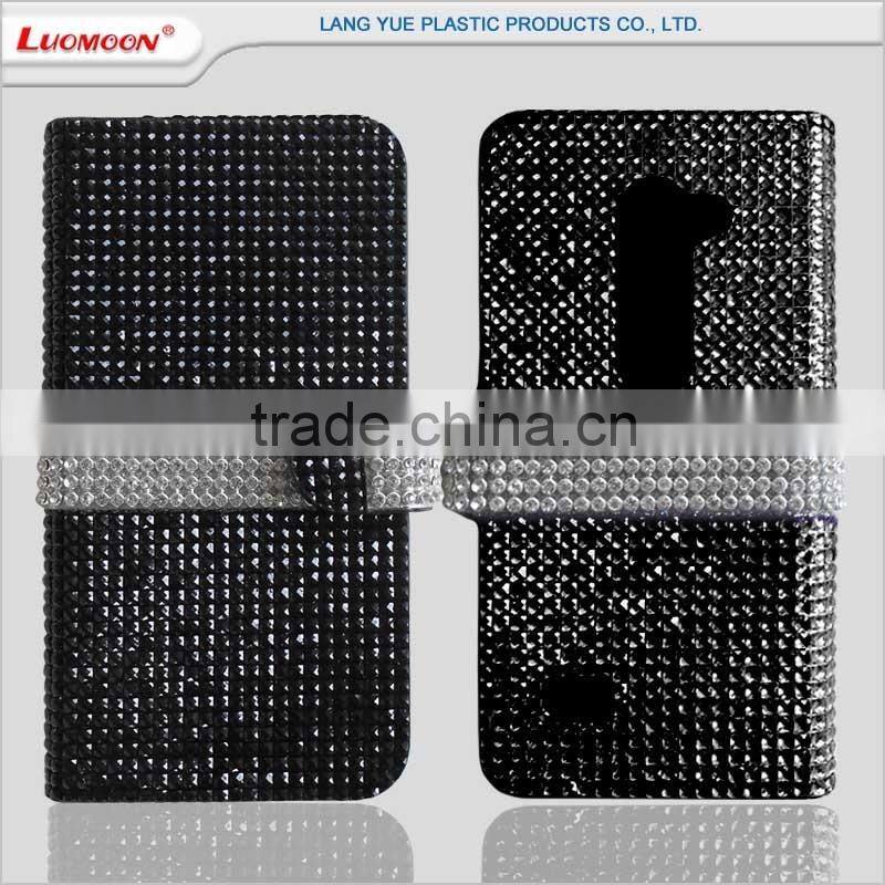 Diamante bling wallet leather android phone case for LG K4 K7 K10 g2 g3 g4 g5 accessories
