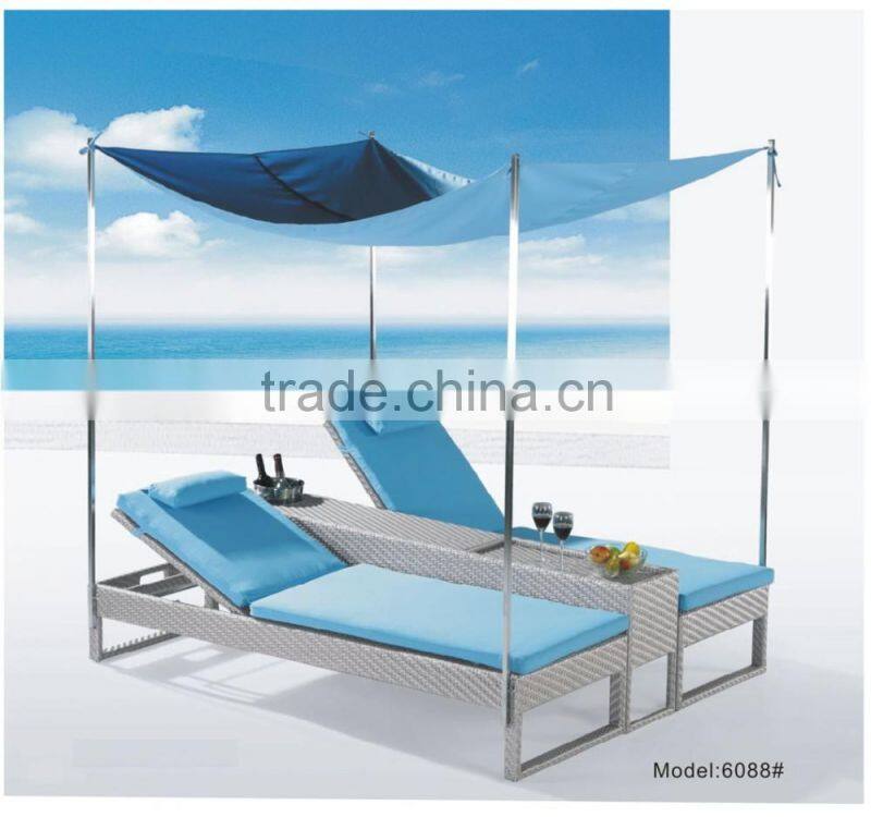 Wooden sunbed daybed wooden chair chaise lounger