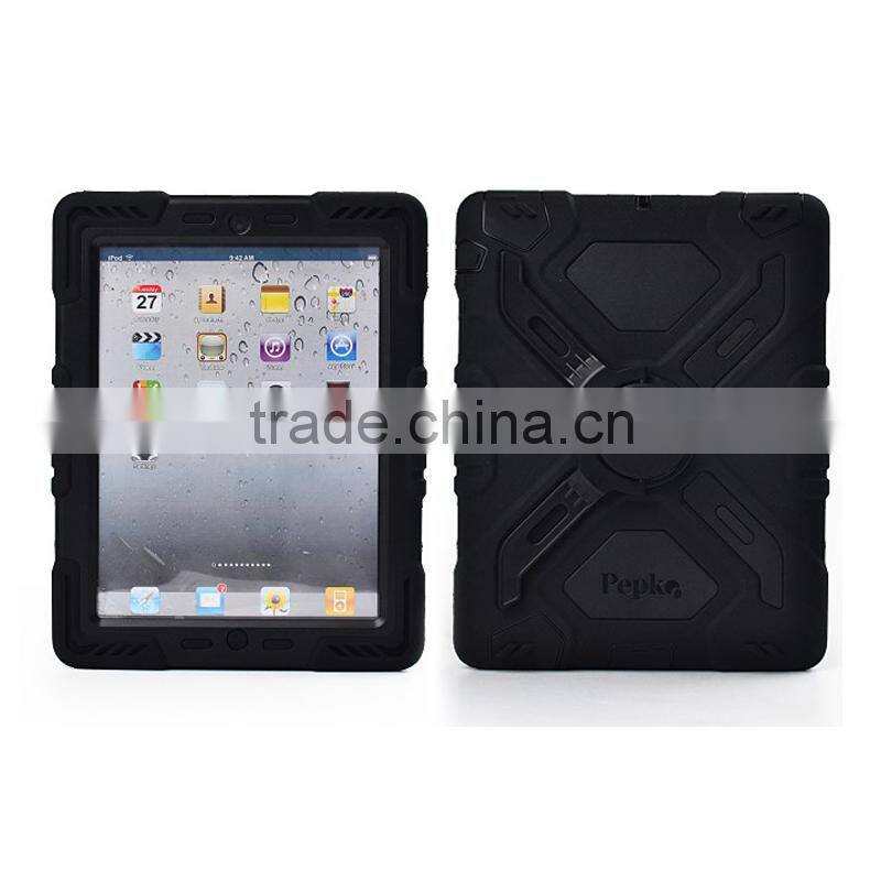 Defender case for ipad mini, tough armor case for ipad 2/3/4, hybrid comboo stand case for ipad air