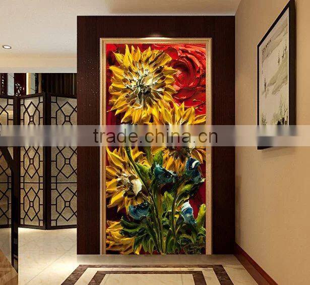 2016 Flower modern wall hanging home decor flower oil painting 57079