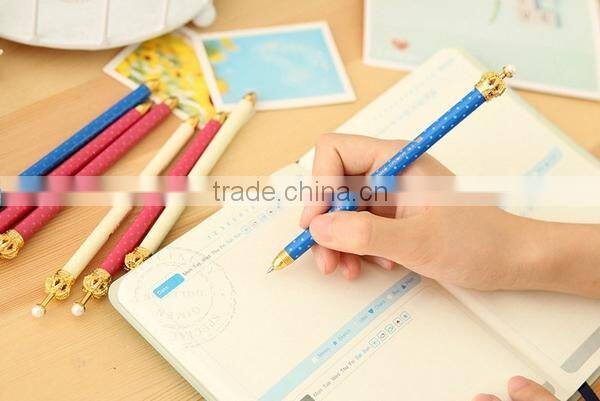 2014 new cheap feature crown shape plastic promotional sign gel ink pen wholesale ZTSY-1010