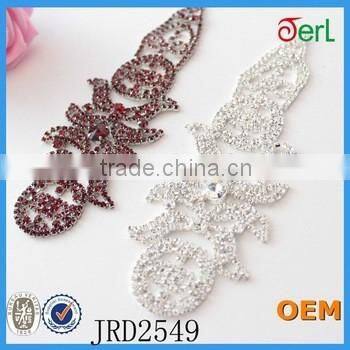 Factory Direct Sale Neoteric Design Flat Back Rhinestone Lace Sewed on Garment,Bags