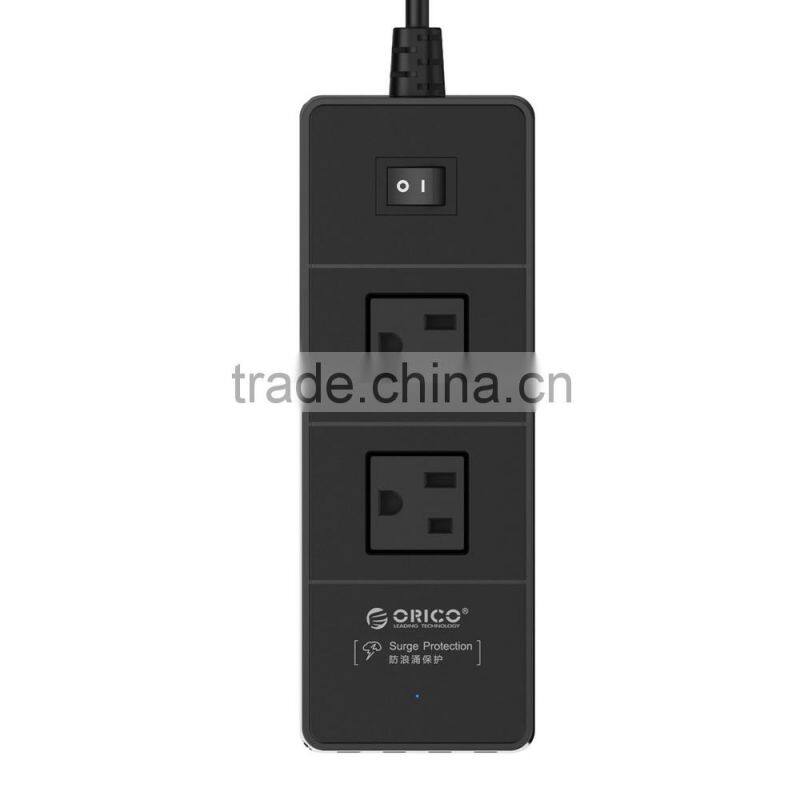 2015 OEM mini portable USB extension socket 2gang 4 USB port