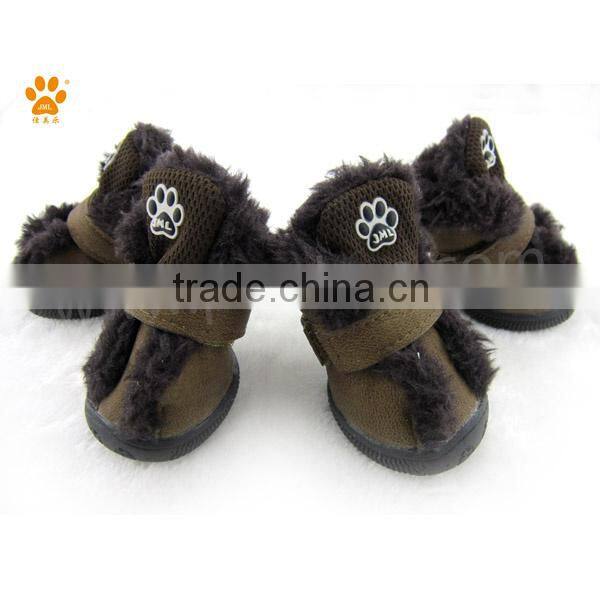 JML High Quality and warm dog snow shoes with rubber sole