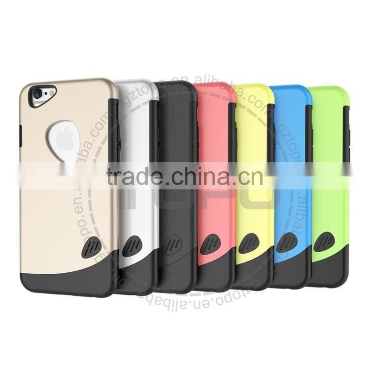 Hybrid armor shockproof protective PC+TPU mobile phone cover hard plastic Hit color case for iPhone 6 6s 6s plus 5se