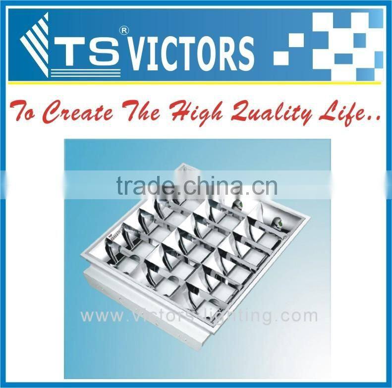 T8 Fluorescent lighting 3x18w grid lighting fixture 3x36w louver fitting grille lamp