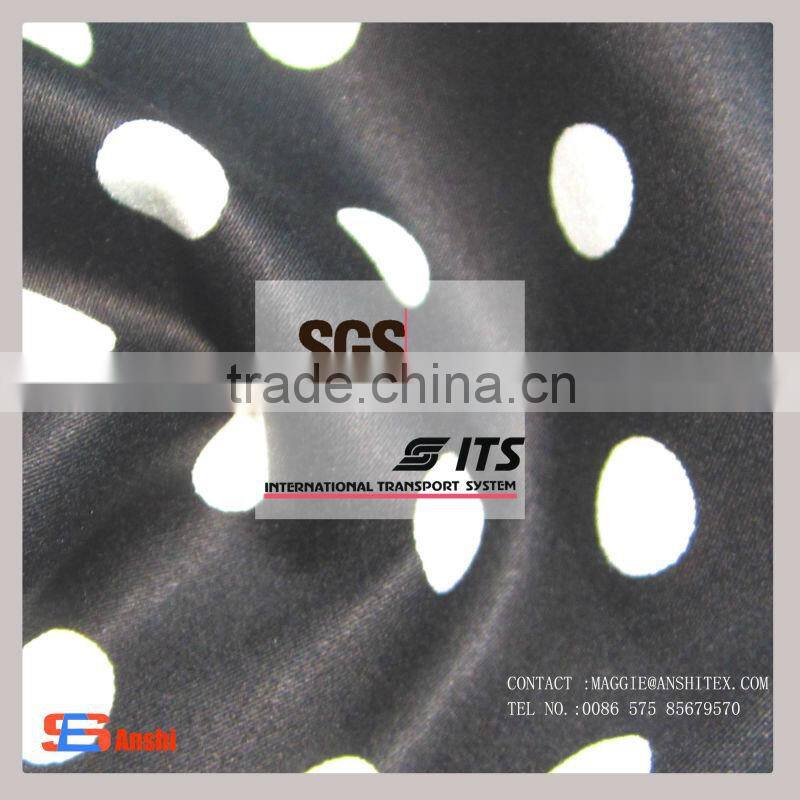 High quality printed cotton satin spandex fabric for women pants fabric