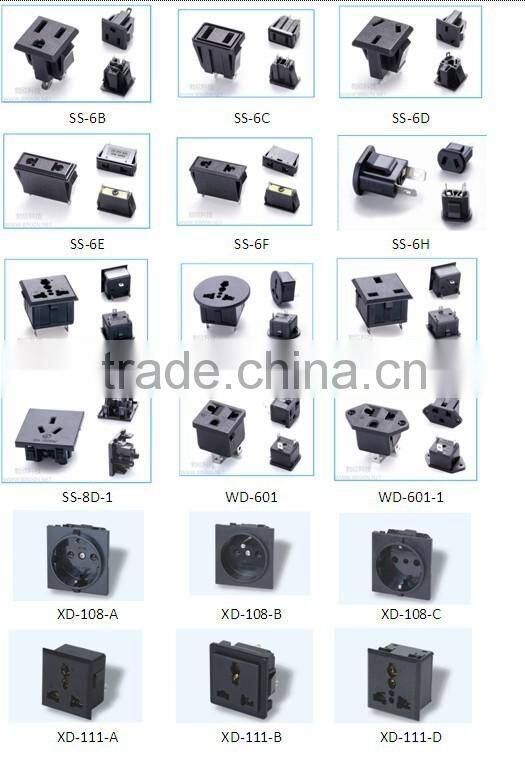 Snap in type copper socket 110v ac power socket