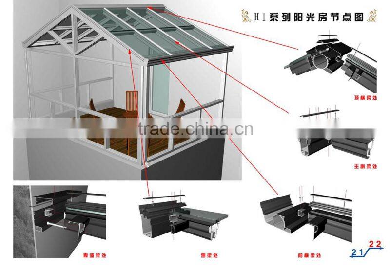 Aluminum profile for Construction--Aluminium Decorating Sunroom