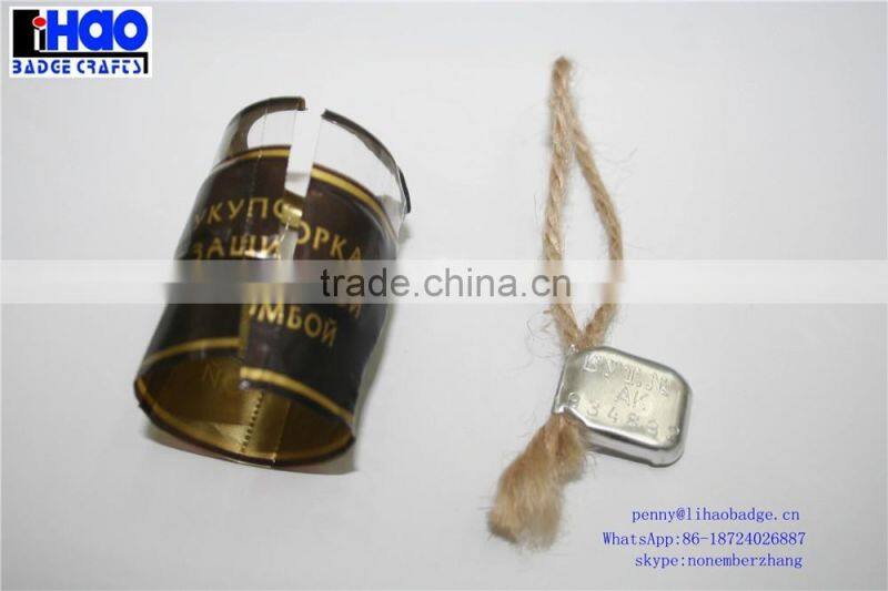 new arrival fashion logo custom printed bottle neck hang tag