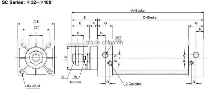 SC Series Standard Cylinder Air Cylinder