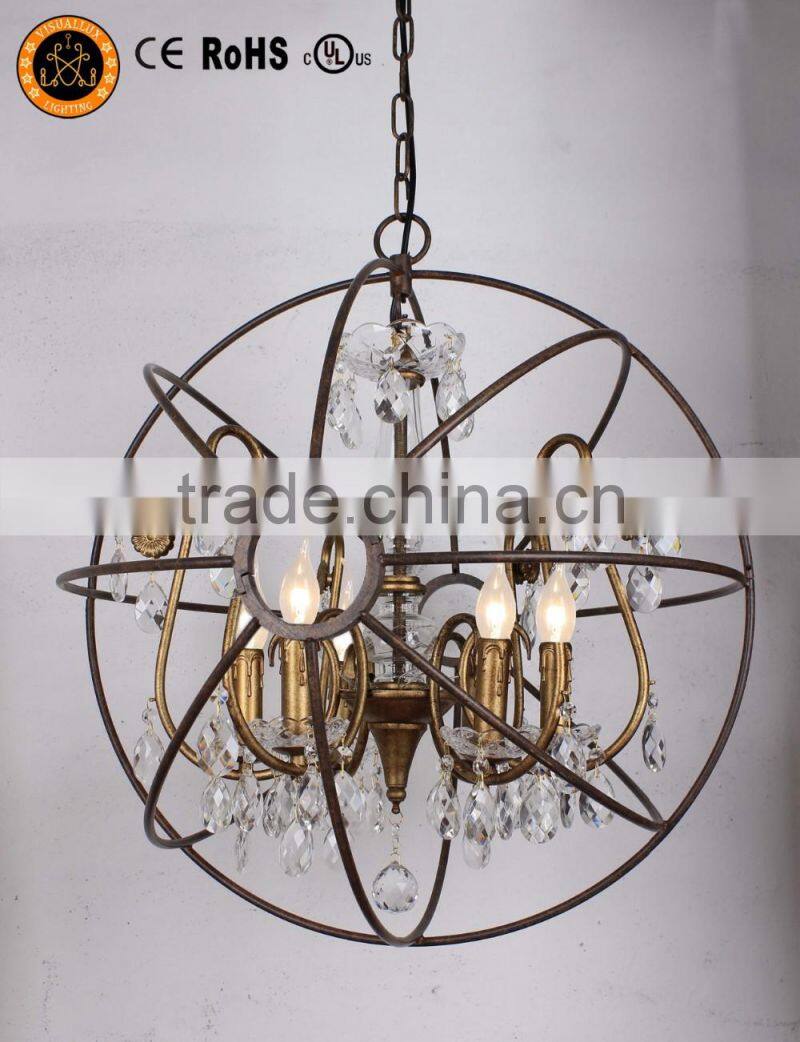 MC2100-5 40W E12/E14 Orb Chandelier Crystals Chandelier Parts Vintage Light Bulb Lighting Lamp